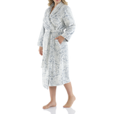 Sage Shawl Collar Velveteen Fleece Dressing Gown