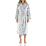 Sage Shawl Collar Velveteen Fleece Dressing Gown