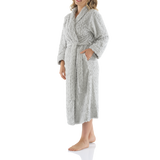 Silver Shawl Collar Lux Sherpa Fleece Dressing Gown