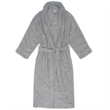 Silver Shawl Collar Lux Sherpa Fleece Dressing Gown