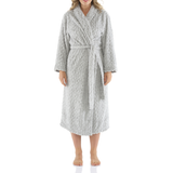 Silver Shawl Collar Lux Sherpa Fleece Dressing Gown