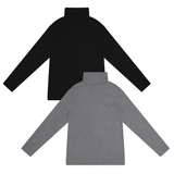 Women's Grey Premium Bamboo Turtleneck Top