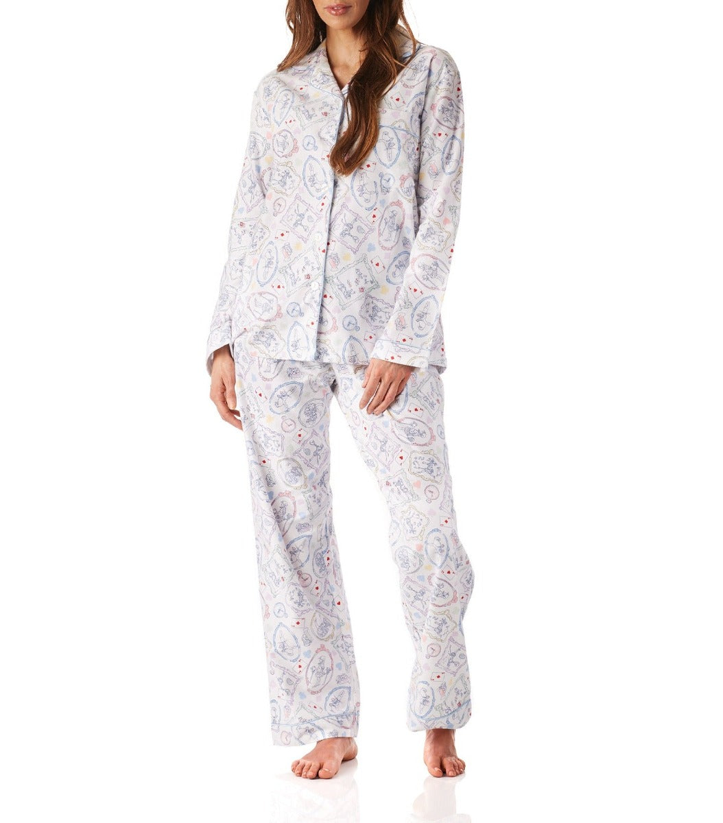 Alice In Wonderland Womens Cotton Flannelette Pyjama Set Young Spirit