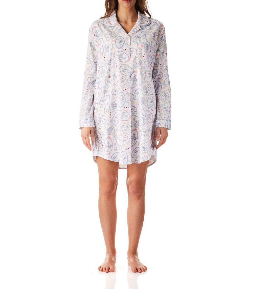 Alice In Wonderland Womens Cotton Flannelette Nightie Young Spirit