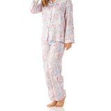 Ariana Floral Viscose Cotton Pyjama Set Magnolia Lounge