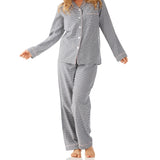 Ava Houndstooth Flannelette Cotton Pyjama Set