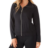 Lightweight Active Performance Zip Through Jacket - Black Magnolia Lounge