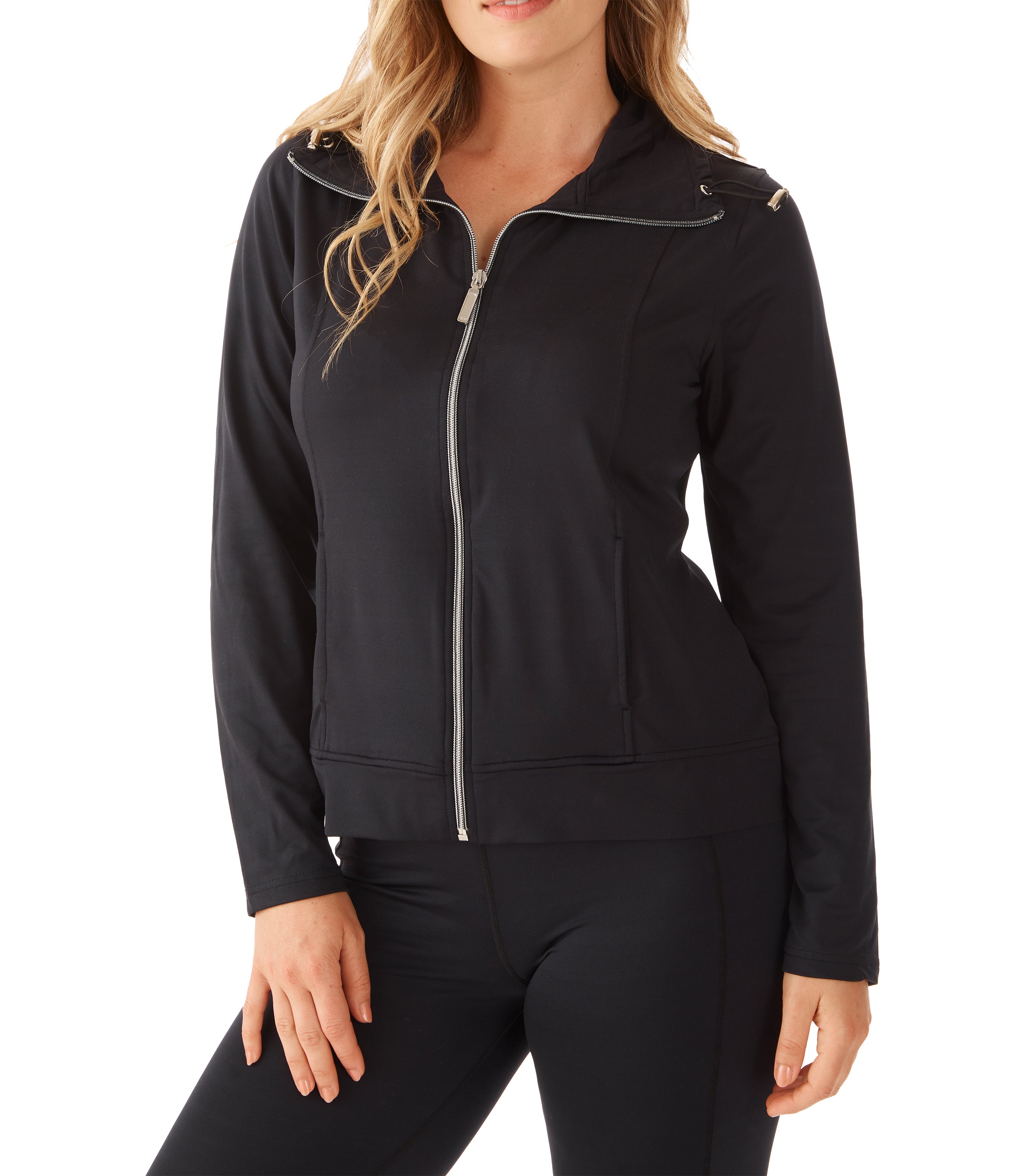 Lightweight Active Performance Zip Through Jacket - Black Magnolia Lounge