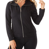 Lightweight Active Performance Zip Through Jacket - Black Magnolia Lounge