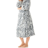 Women's Winter Dressing Gown | Damask Shawl Collar Damask Shawl Collar Fleece Dressing Gown Magnolia Lounge