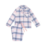 Ava Check Flannelette Cotton Pyjama Set Magnolia Lounge