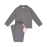 Ava Women's Houndstooth Flannelette Cotton Pyjama Set | Magnolia Lounge Australia