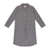 Ava Houndstooth Flannelette Cotton Midi Length Nightshirt | Magnolia Lounge Australia