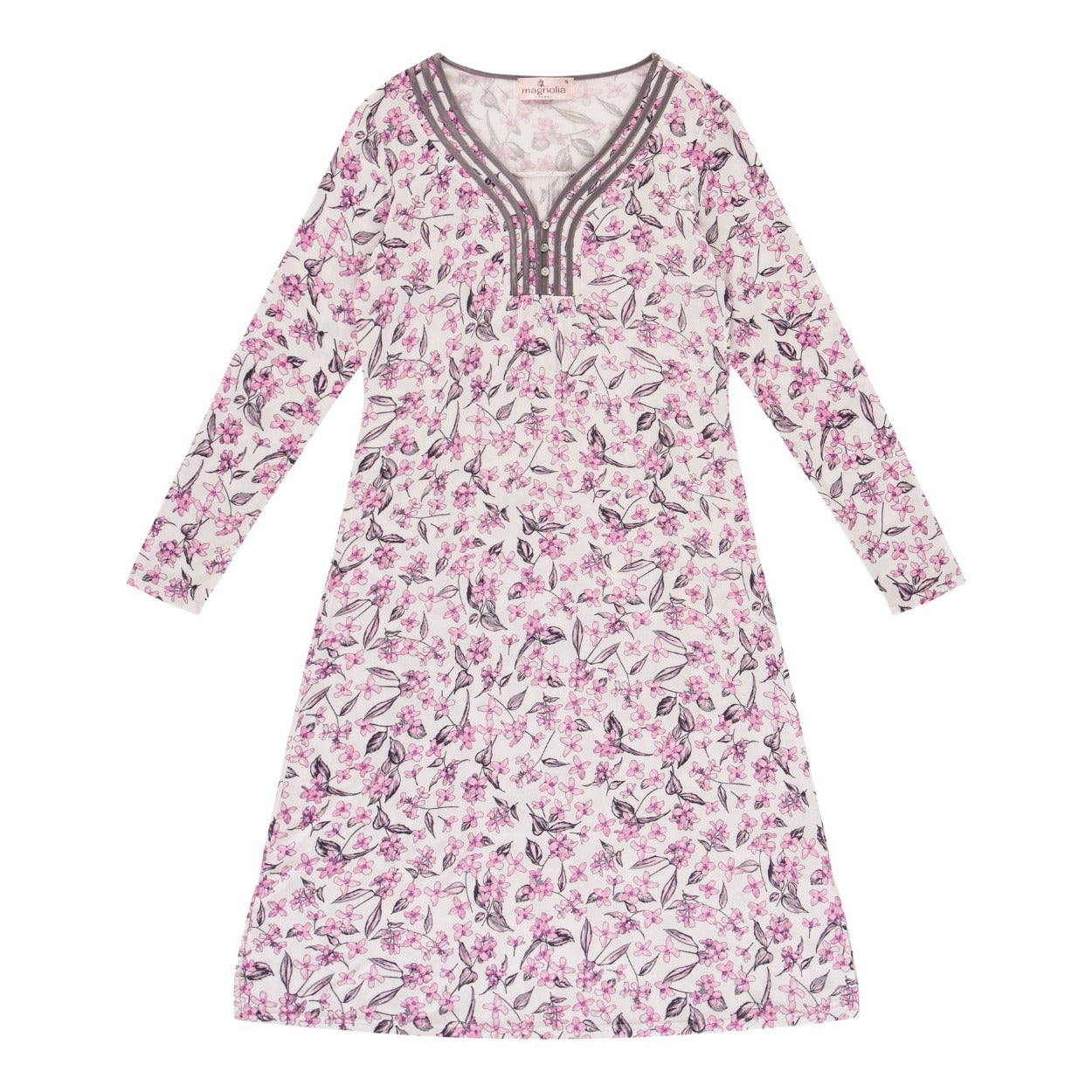 Jasmine Viscose Elastane Henley Nightie | Magnolia Lounge Australia