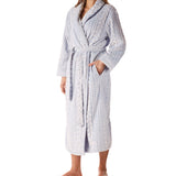 Women’s winter dressing gown | Sage Shawl Collar Fleece Dressing Gown | Magnolia Lounge Australia