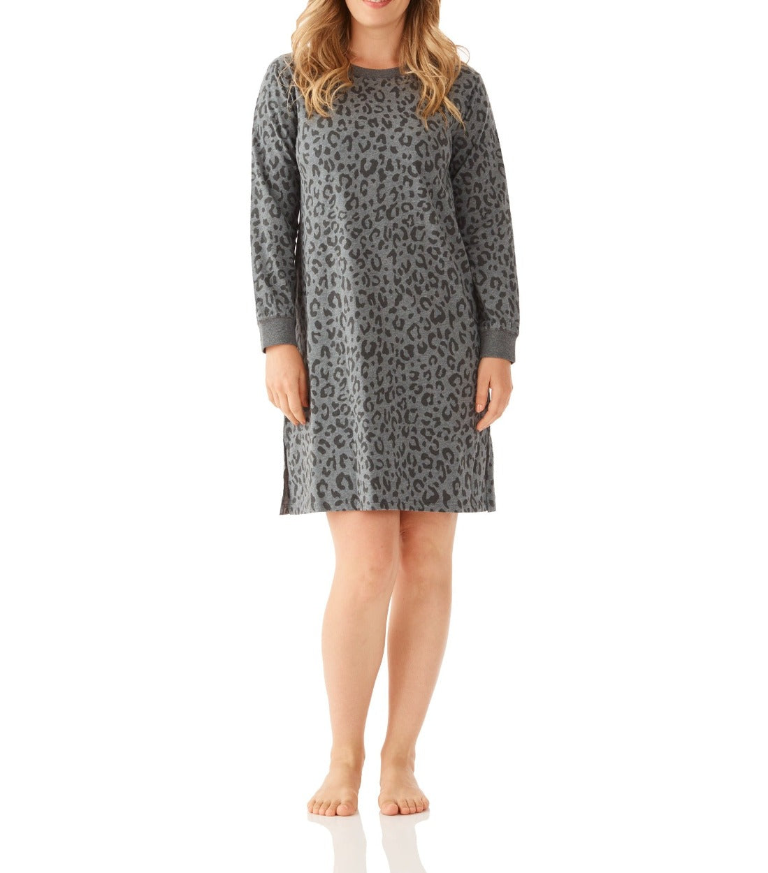 Samira Spot Cotton Jersey Long Sleeve Nightie | Ladies Sleepwear | Magnolia Lounge 