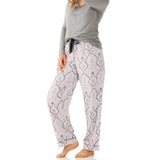 Charcoal Henley Tee and Shiva Viscose Cotton Pant Pyjama Set | Women's Winter Pyjama Sets | Magnolia Lounge Australia