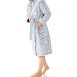 Women's Winter Fleece Button Up Dressing Gown | Wallflowers Button Through Fleece Dressing Gown | Magnolia Lounge Australia