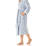 Women's Winter Fleece Dressing Gown Australia | Wallflowers Shawl Collar Fleece Dressing Gown | Magnolia Lounge Australia