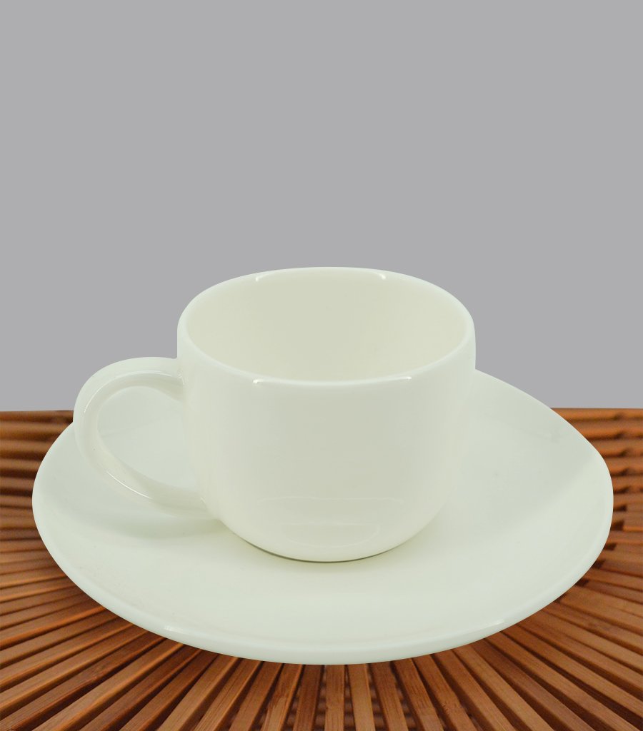 Fine Bone China Espresso Cup and Saucer (Set of 2) The Iris Emporium