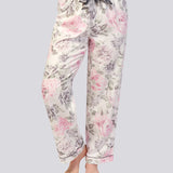 Winter Floral Viscose Cotton Classic Pyjama Pant Magnolia Lounge