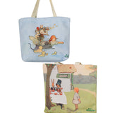 Alice In Wonderland Canvas Daily Tote Shopping Bag - Alice with Mad Hatter Young Spirit