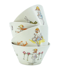 Alice in Wonderland Bamboo Bowl Set Young Spirit