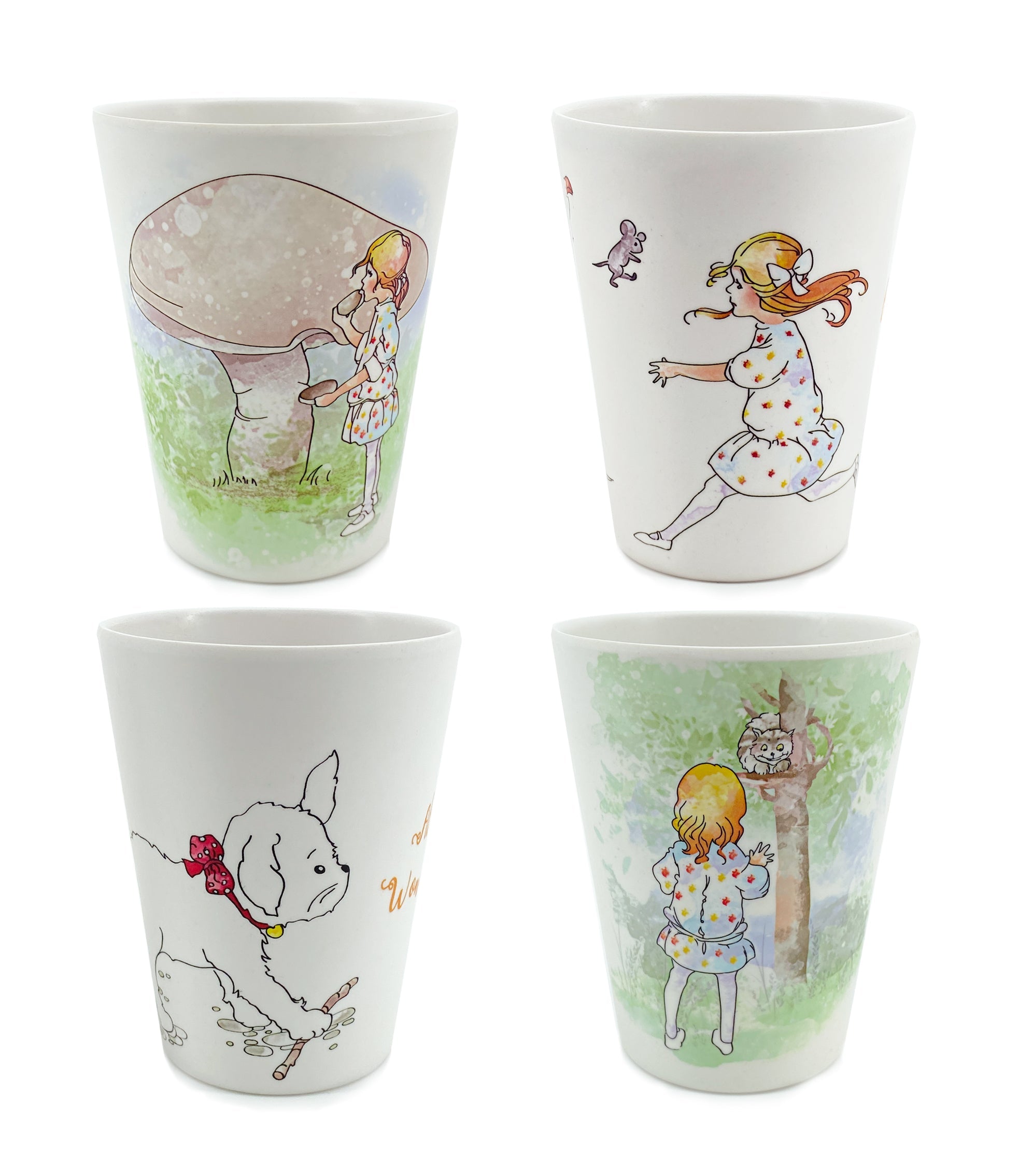 Alice in Wonderland Bamboo Drinking Cup Set Young Spirit