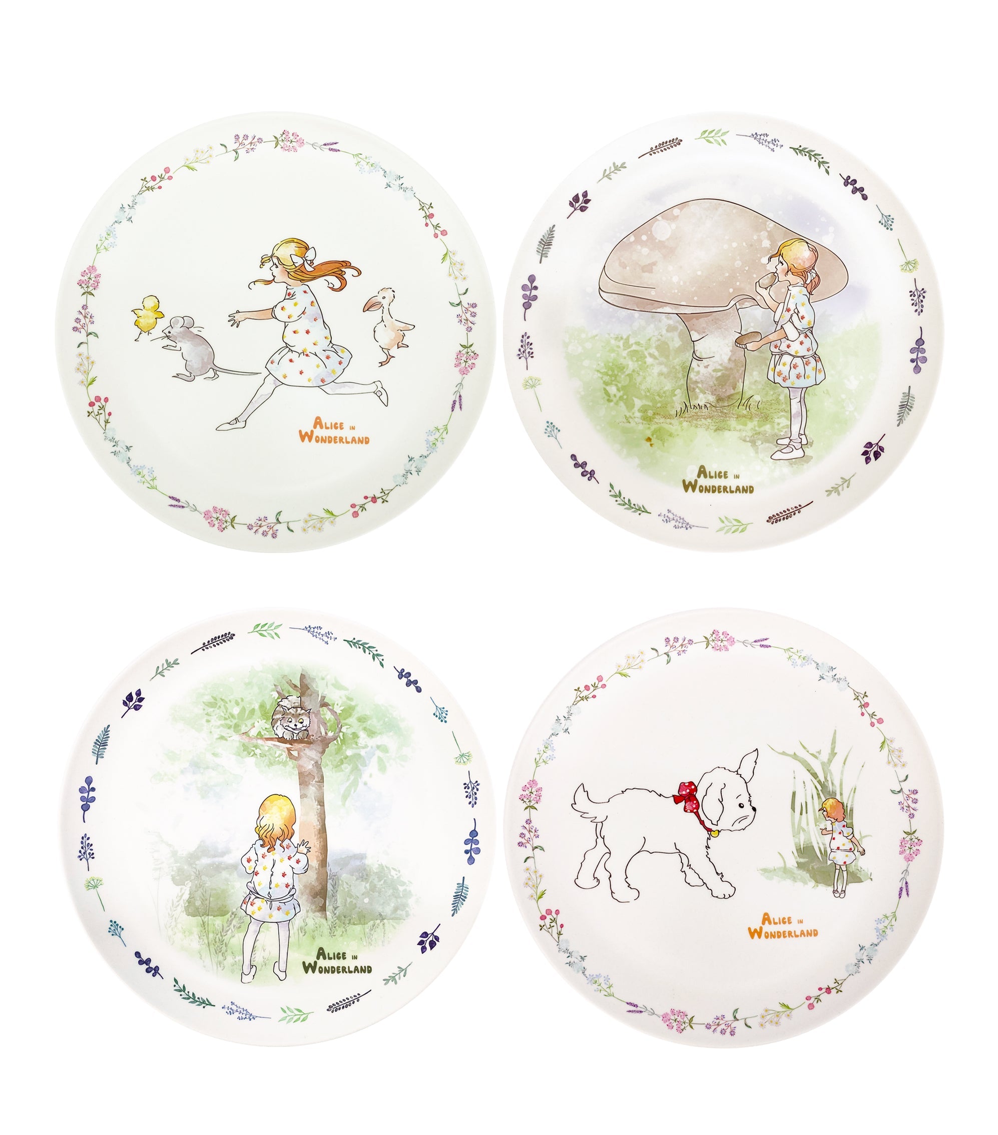 Alice in Wonderland Bamboo Plate Set Young Spirit