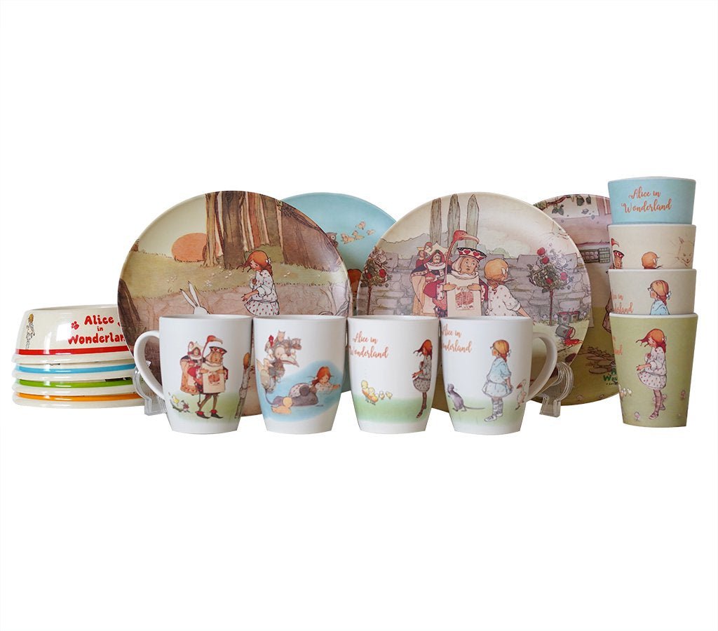 Alice in Wonderland Bamboo Plates (Set of 4) Young Spirit