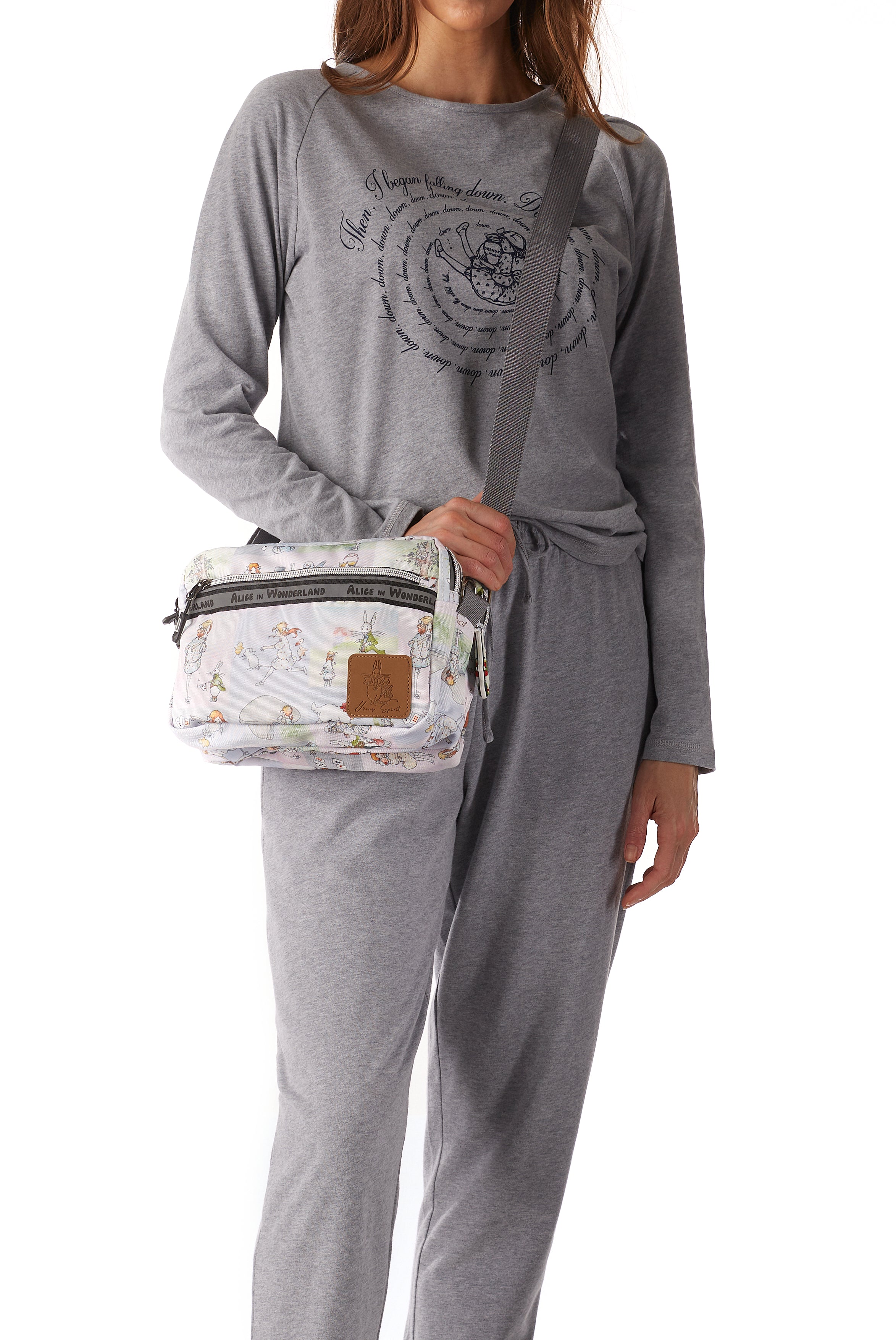 Alice In Wonderland Canvas Crossbody Shoulder Bag Young Spirit