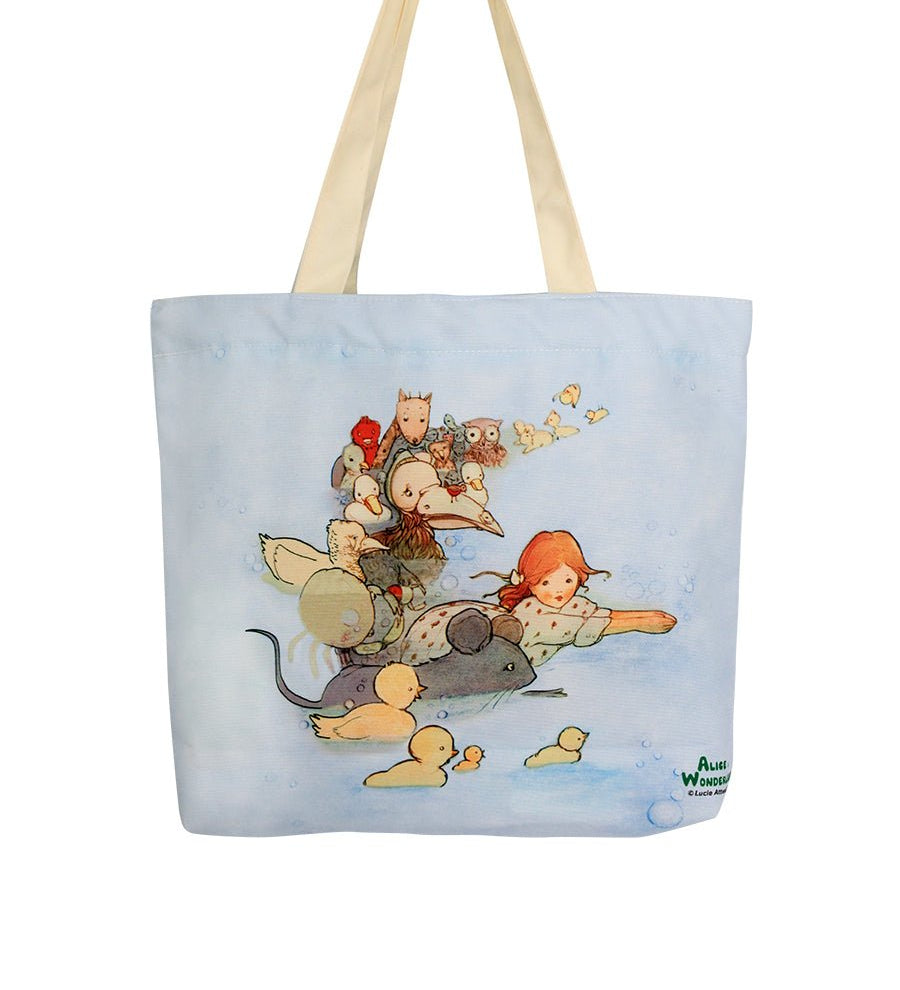 Alice In Wonderland Canvas Daily Tote Shopping Bag Young Spirit