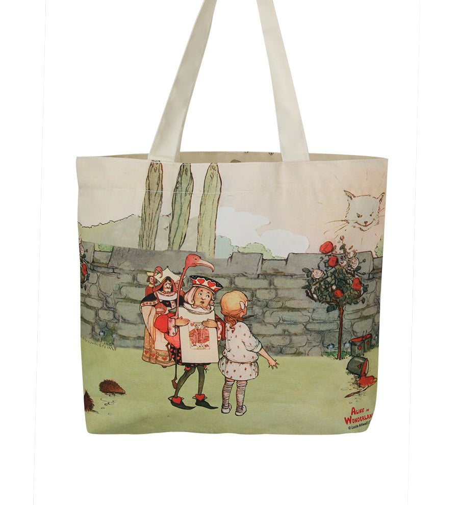 Alice In Wonderland Canvas Daily Tote Shopping Bag Young Spirit