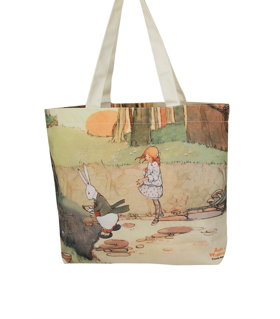 Alice In Wonderland Canvas Daily Tote Shopping Bag Young Spirit