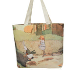 Alice In Wonderland Canvas Daily Tote Shopping Bag Young Spirit