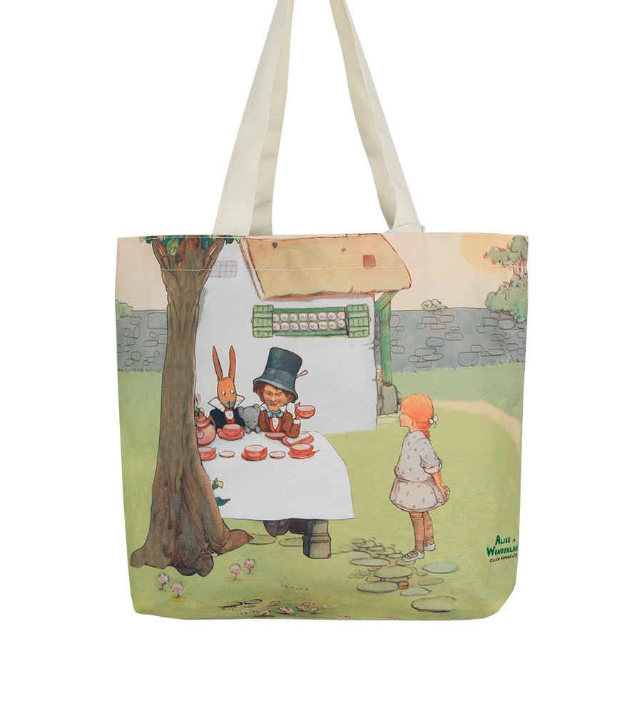 Alice In Wonderland Canvas Daily Tote Shopping Bag Young Spirit