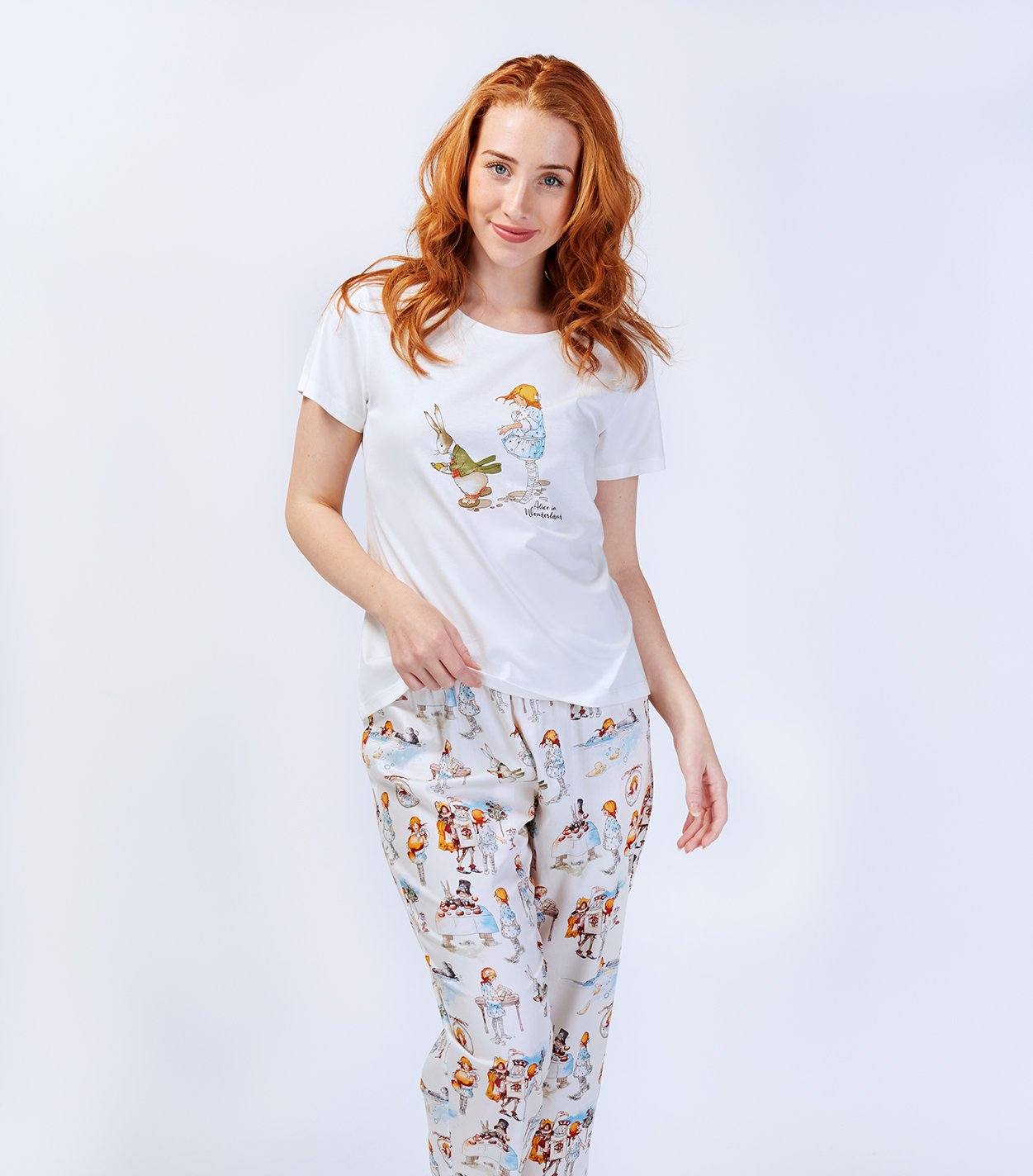 Alice in Wonderland Cotton Sateen 7/8 Pyjama Pant Young Spirit