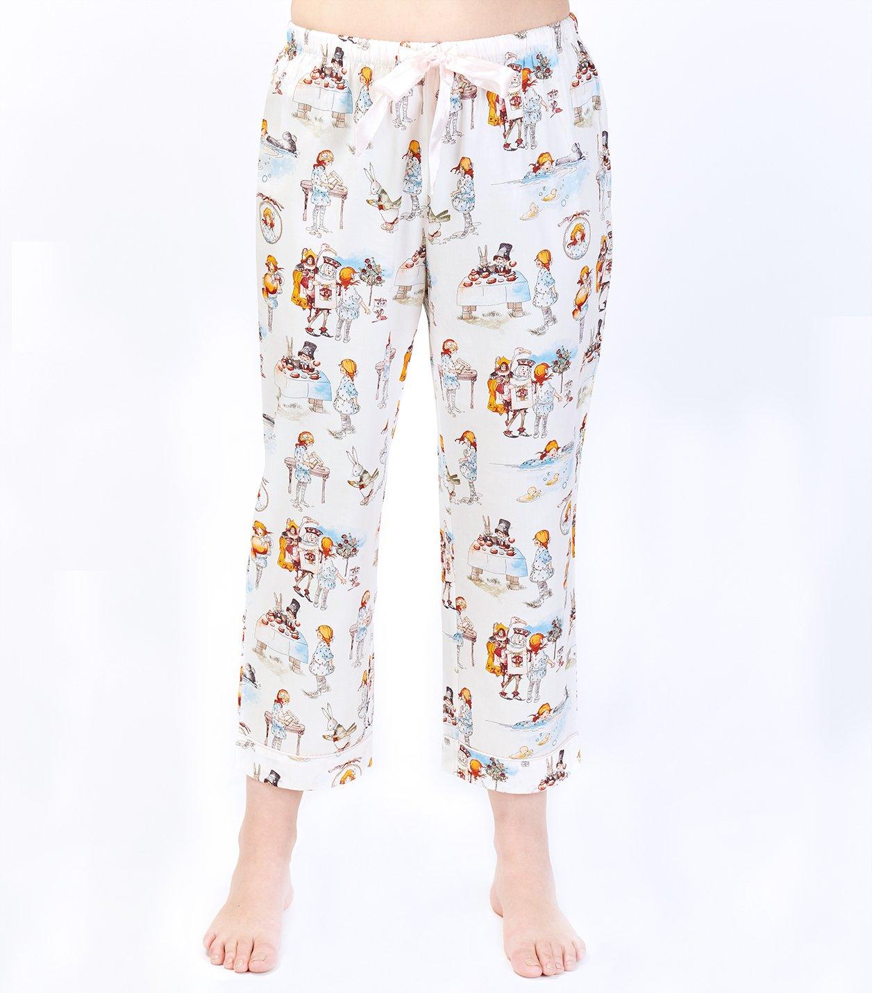 Alice in Wonderland Cotton Sateen 7/8 Pyjama Pant Young Spirit