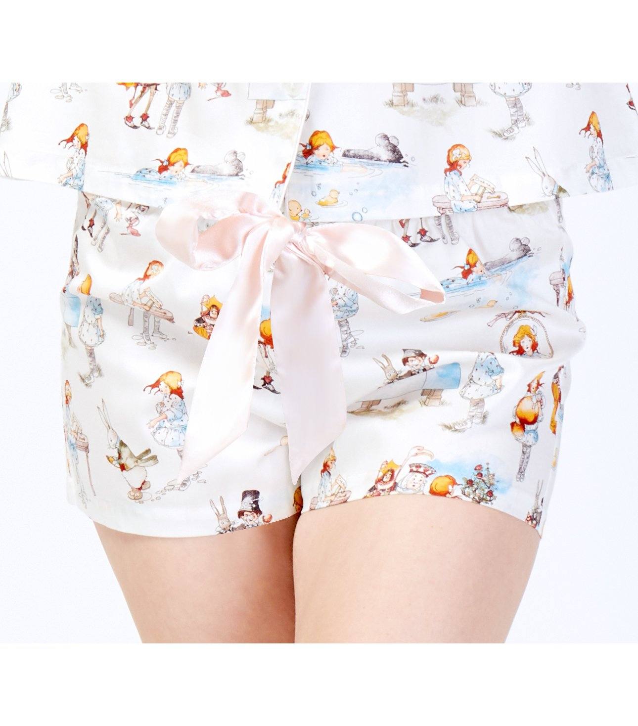 Alice in Wonderland Cotton Sateen Pyjama Shorts Young Spirit