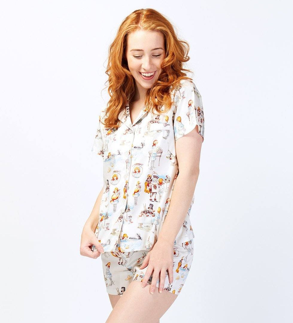 Alice in Wonderland Cotton Sateen Shortie Pyjama Set Young Spirit