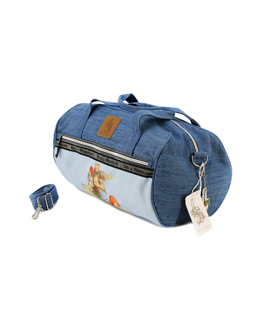 Alice In Wonderland Denim Carry On Duffle Bag Young Spirit