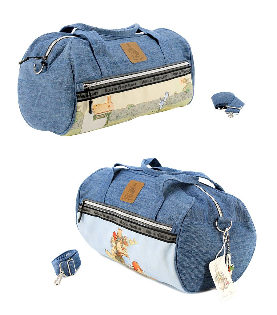 Alice In Wonderland Denim Carry On Duffle Bag Young Spirit