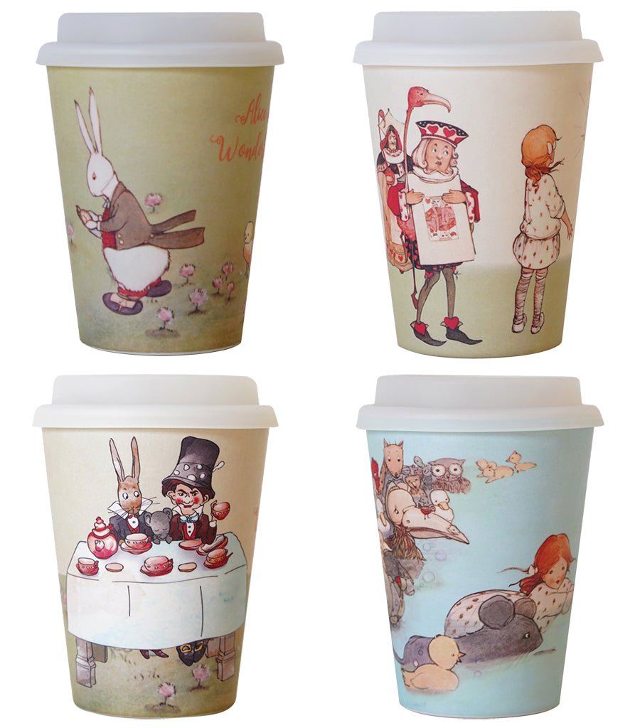 Alice in Wonderland Reusable Bamboo Coffee Cup Young Spirit