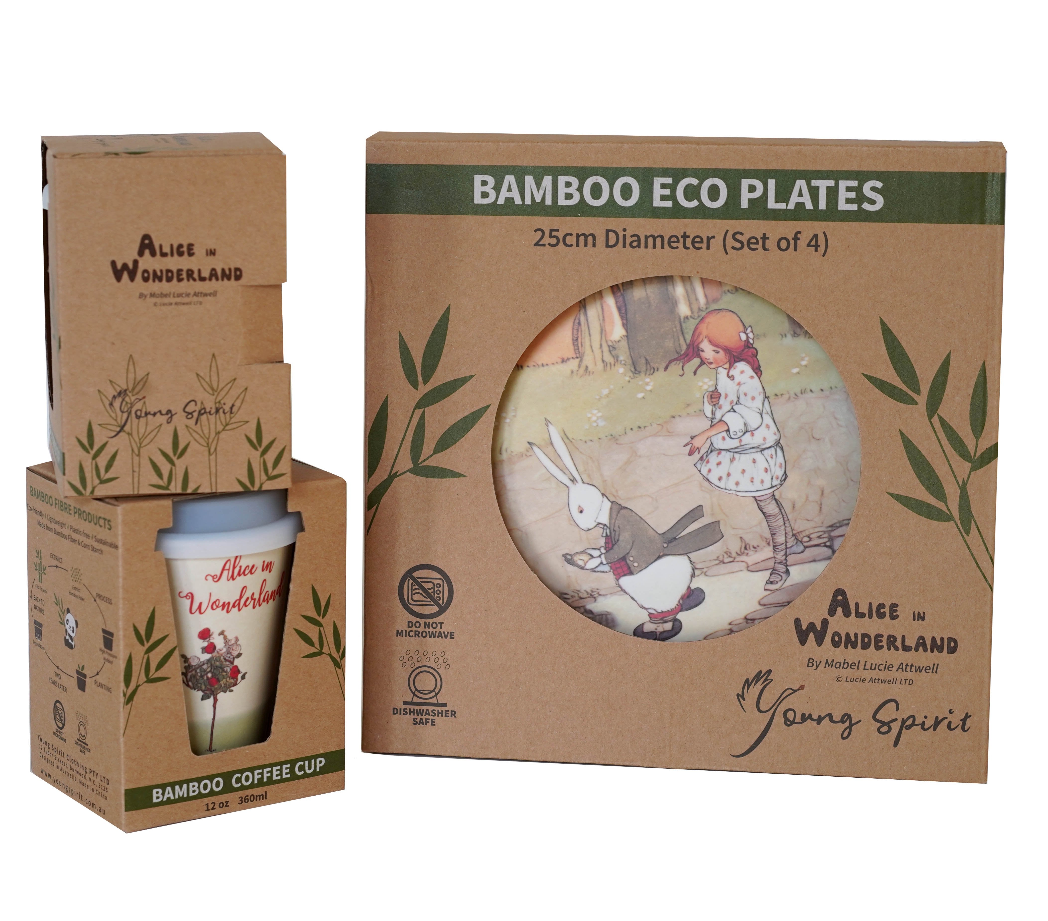 Alice in Wonderland Reusable Bamboo Coffee Cup Young Spirit