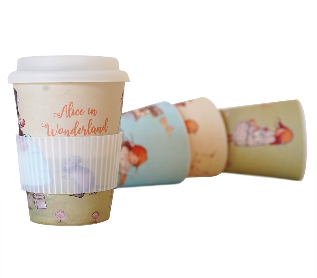 Alice in Wonderland Reusable Bamboo Coffee Cup Young Spirit