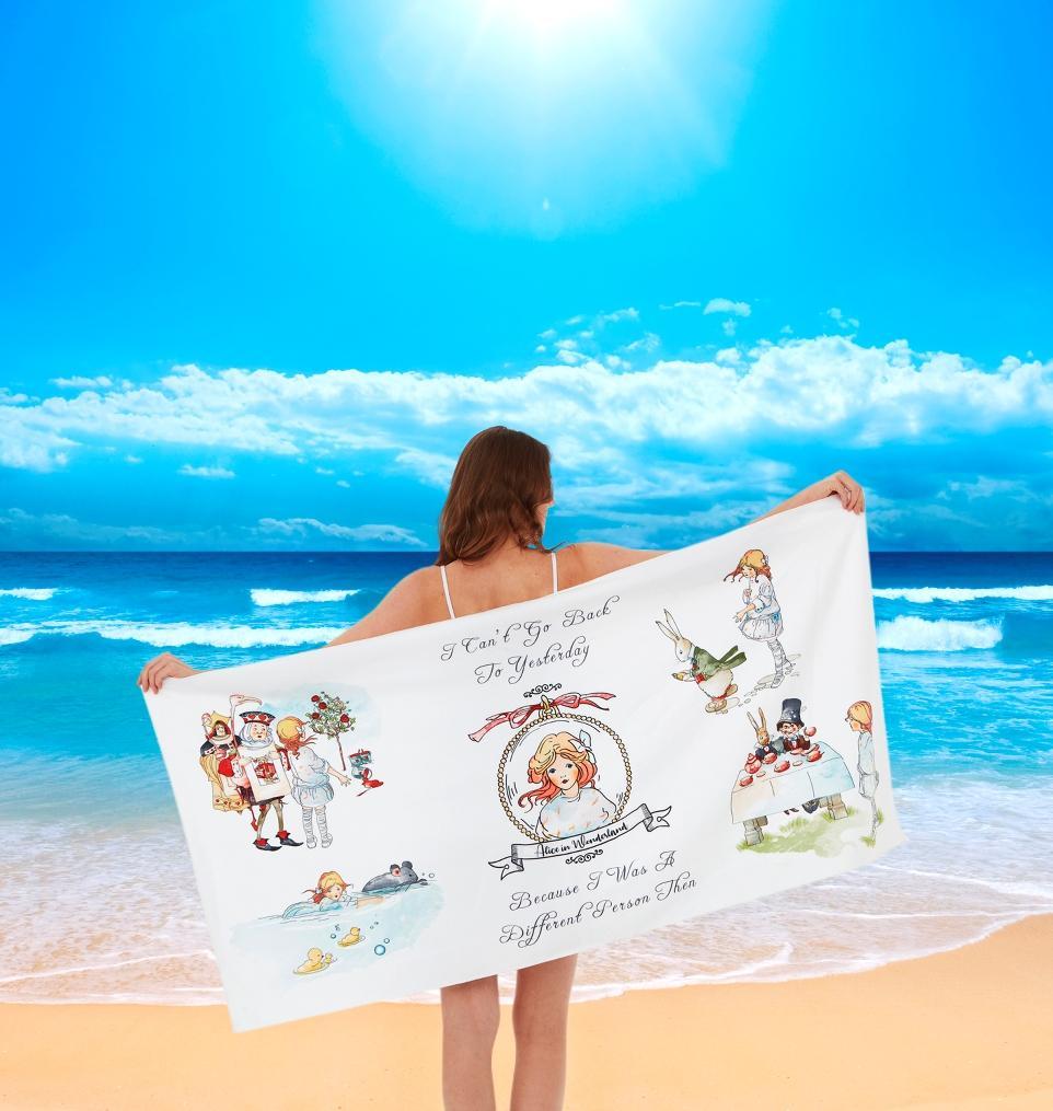 Alice in Wonderland Sand-free & Quick-dry Beach Towel Young Spirit