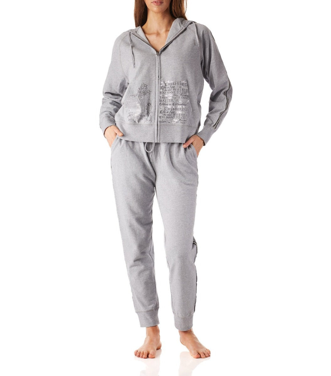 Alice In Wonderland Soft Cotton Fleece Hoodie with Track Pant Set Young Spirit