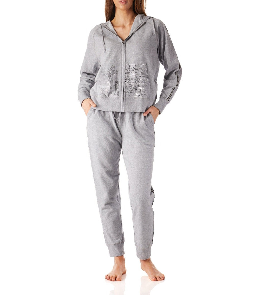 Alice In Wonderland Soft Cotton Fleece Hoodie with Track Pant Set Young Spirit