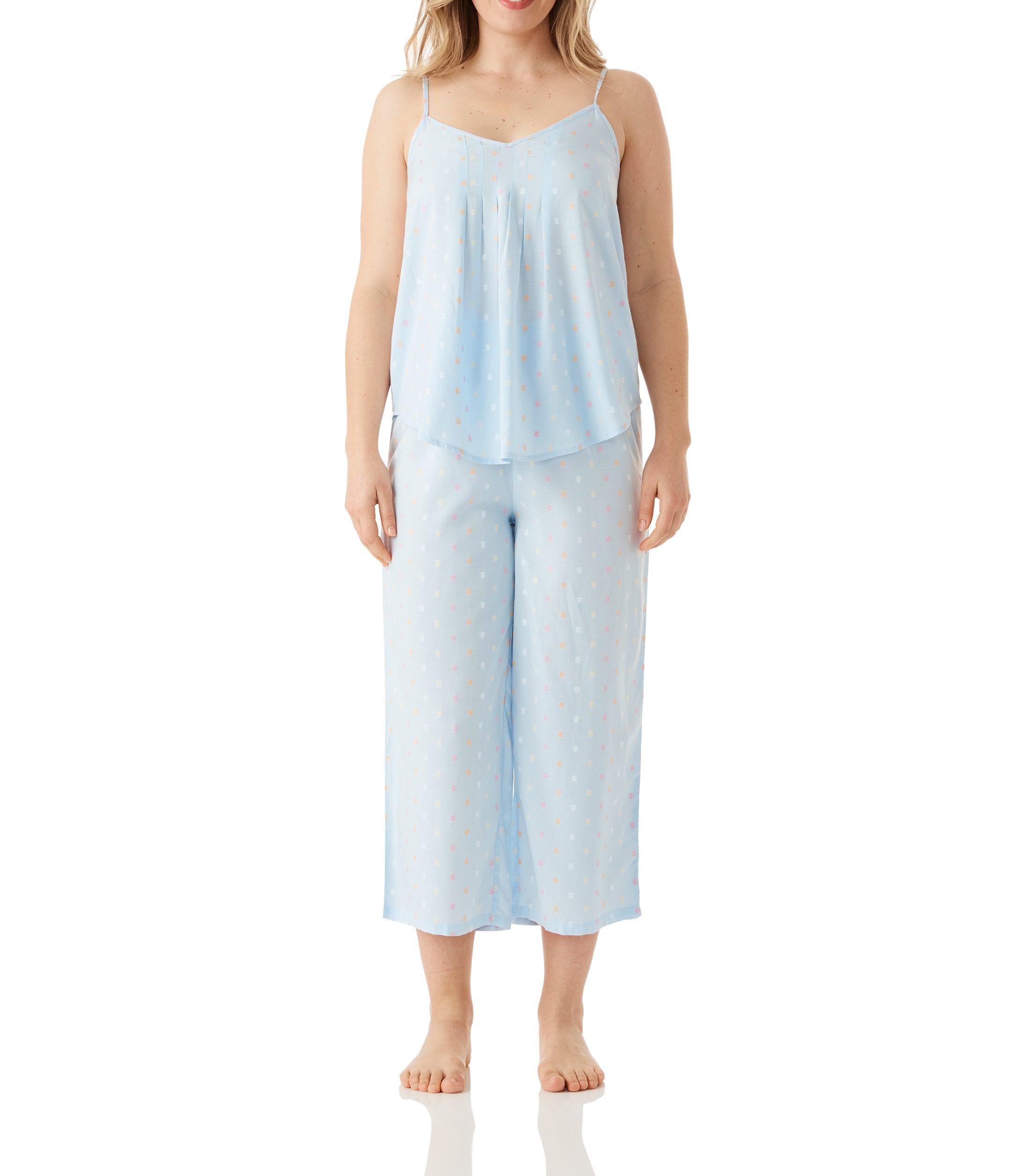 Ari Tile Cami & 3/4 Pant Pyjama Set Magnolia Lounge