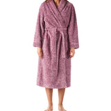 Women's Winter Dressing Gown Australia | Berry Marle Shawl Collar Fleece Dressing Gown | Magnolia Lounge